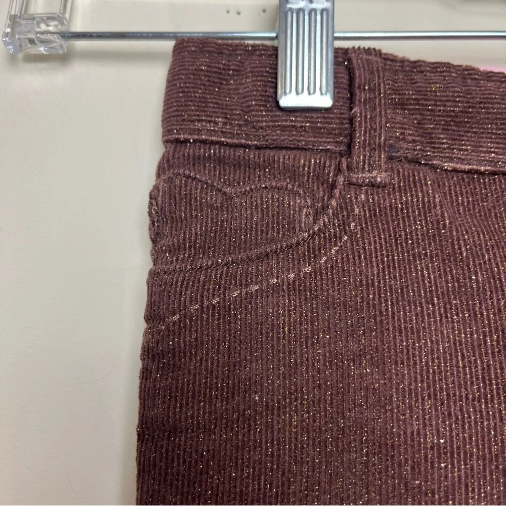 NWT BABY GAP GIRLS‎ BOOTCUT SPARKLY CORDUROY PANTS CORDS 3T 3 YEARS Brown